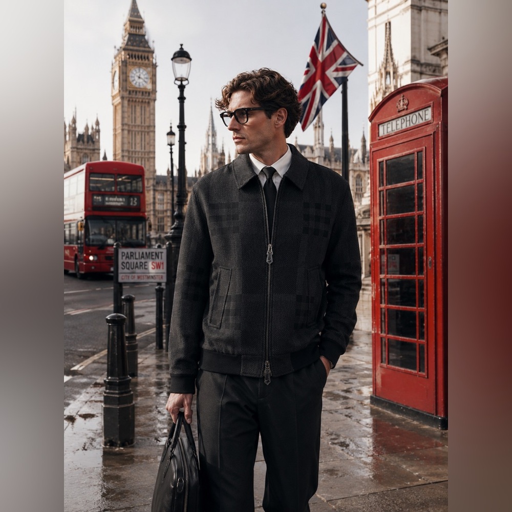 Authentic Burberry Check print Harrington jacket